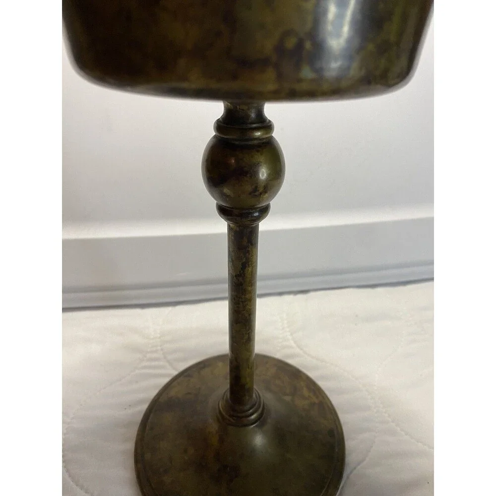 2 Maitland Smith Heavy Brass Candle Holders 11-11.5”Handmade In The Philippines